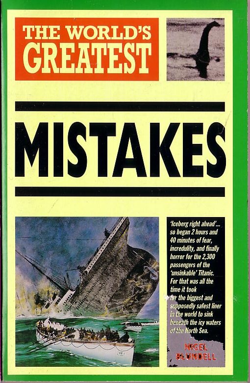 MISTAKES, World Famous by Nigel Blundell front book cover image