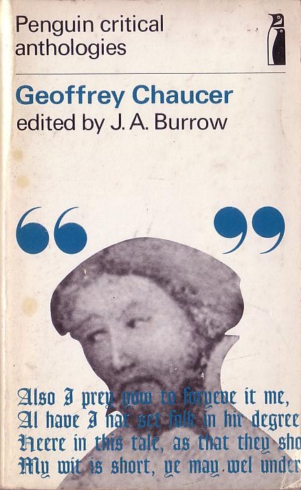 J.A. Burrow (Edits) GEOFFREY CHAUCER front book cover image