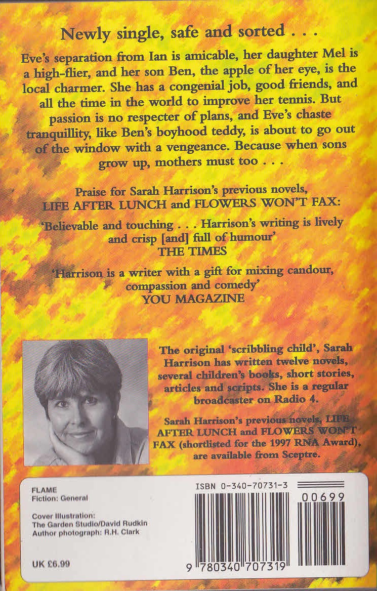 Sarah Harrison  THAT WAS THEN magnified rear book cover image