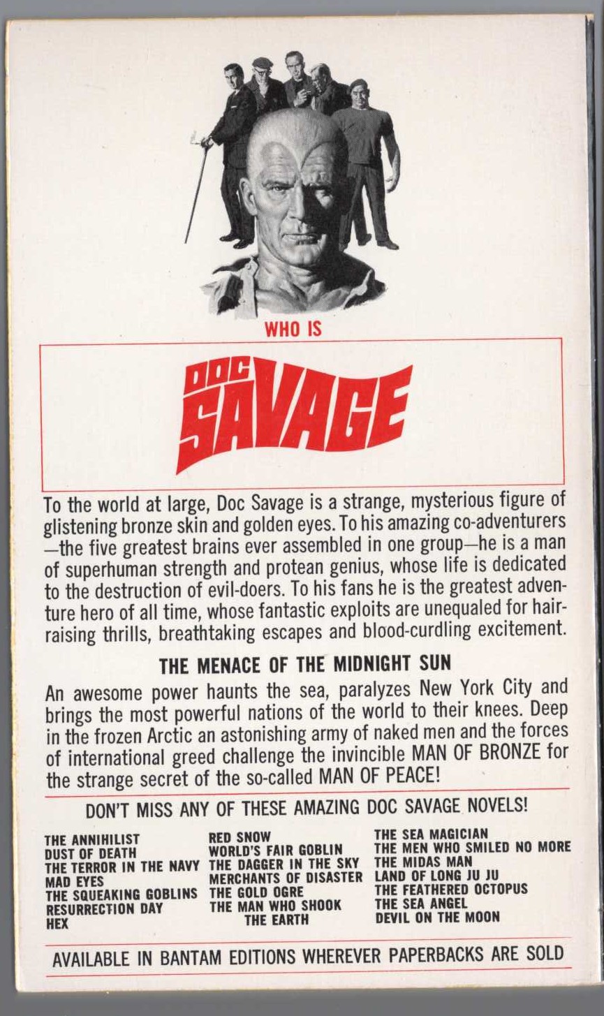 Kenneth Robeson  DOC SAVAGE: HAUNTED OCEAN magnified rear book cover image