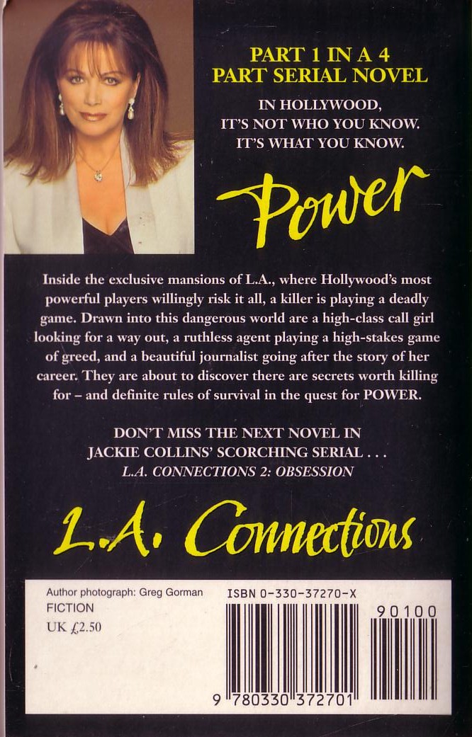 Jackie Collins  L.A. CONNECTIONS 1: POWER magnified rear book cover image