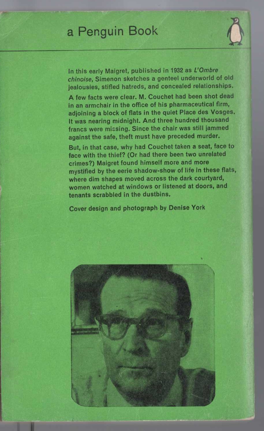 Georges Simenon  MAIGRET MYSTIFIED magnified rear book cover image