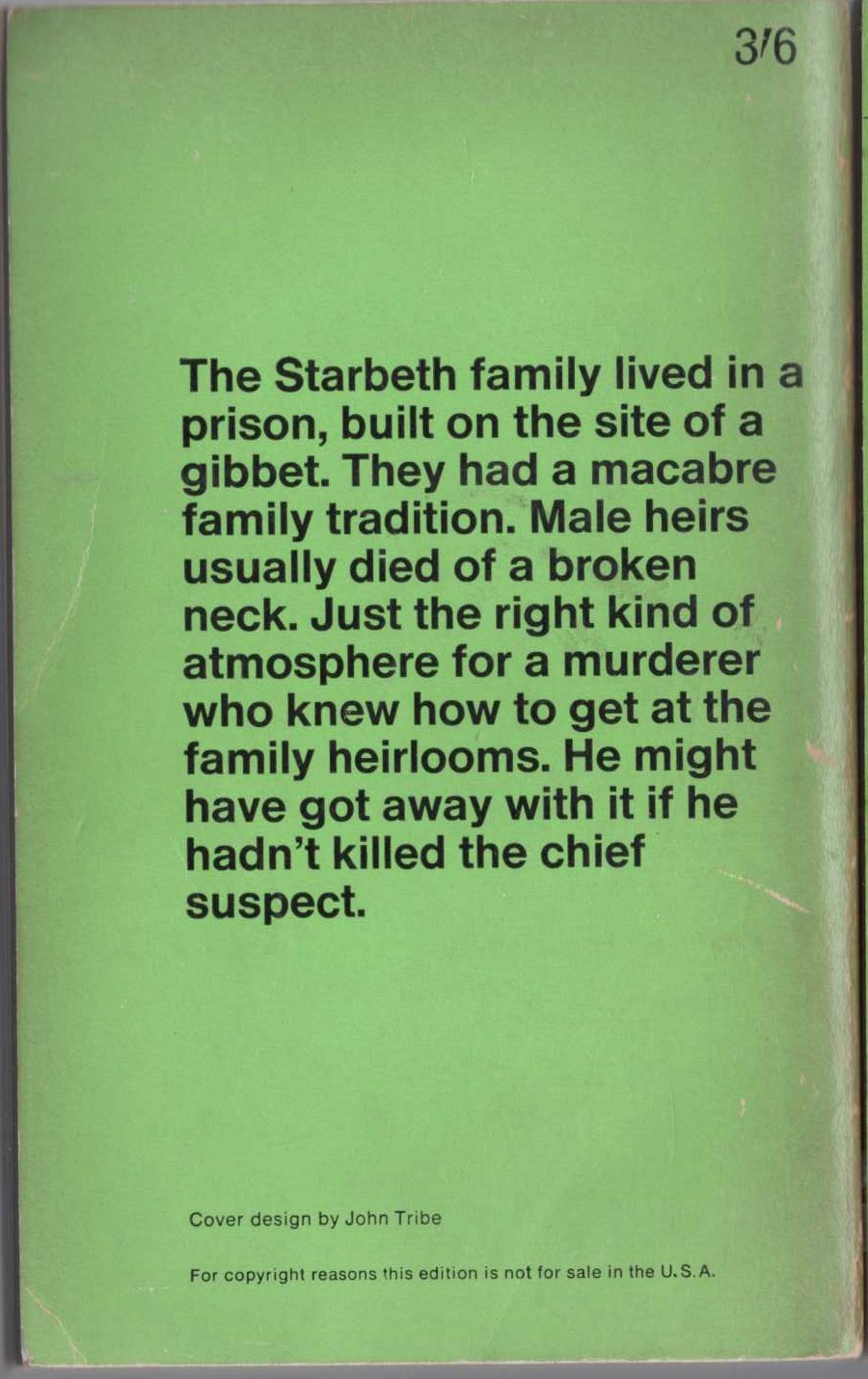 John Dickson Carr  HAG'S NOOK magnified rear book cover image