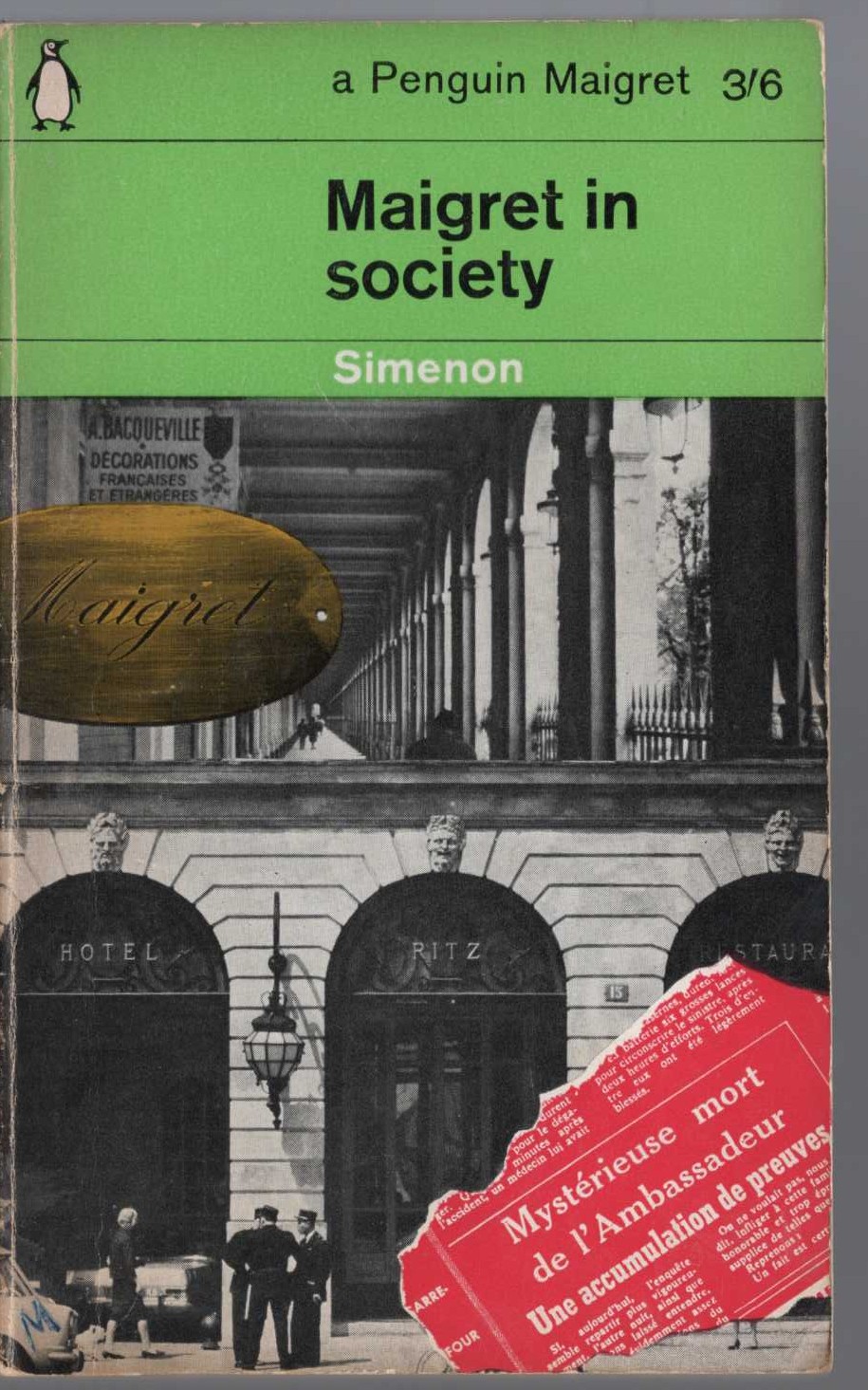 Georges Simenon  MAIGRET IN SOCIETY front book cover image