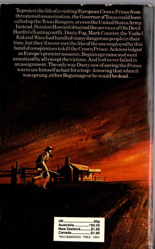 J.T. Edson  BEGUINAGE magnified rear book cover image