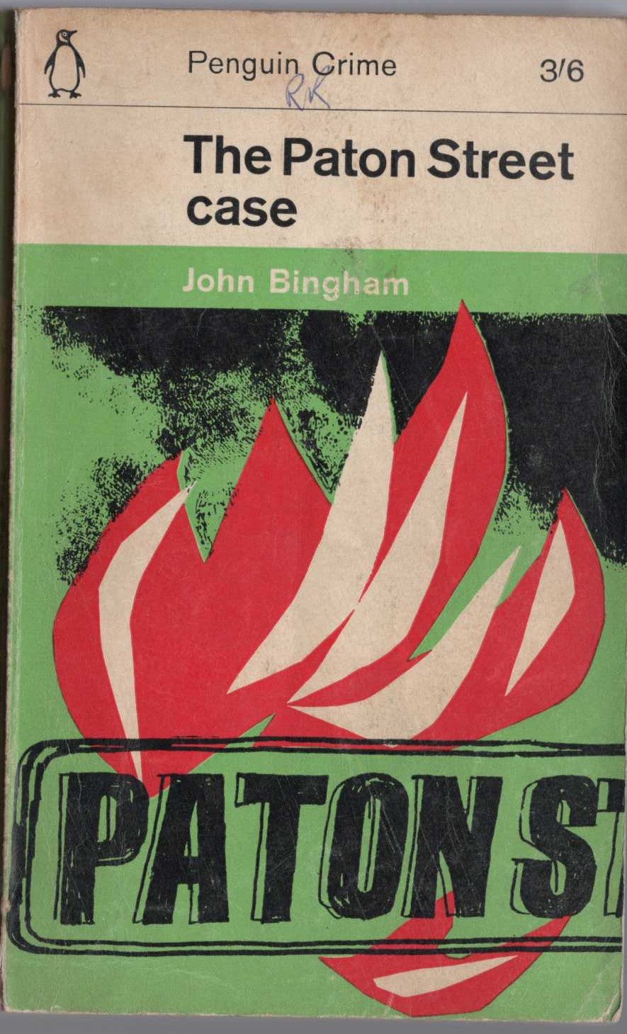 John Bingham  THE PATON STREET CASE front book cover image