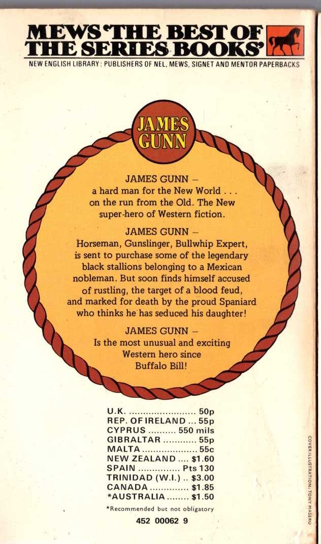 John Delaney  JAMES GUNN 4: BLOOD BRAND magnified rear book cover image