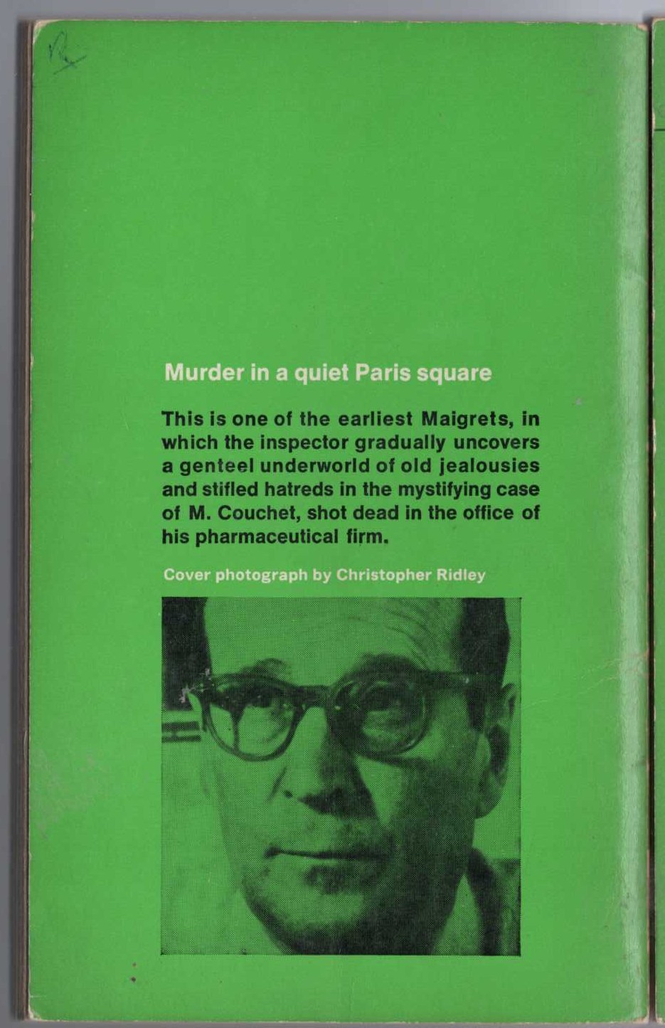 Arthur Upfield  MURDER DOWN UNDER magnified rear book cover image