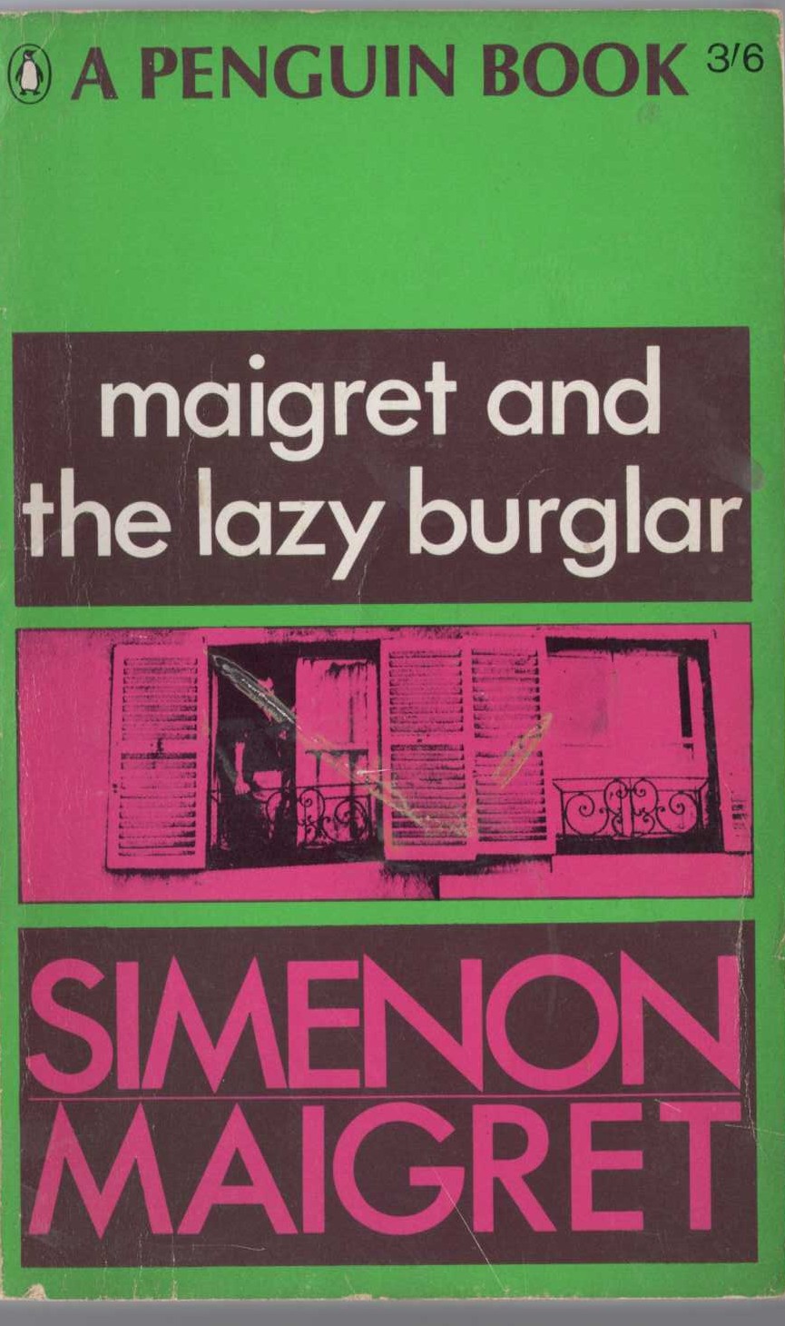 Georges Simenon  MAIGRET AND THE LAZY BURGLAR front book cover image