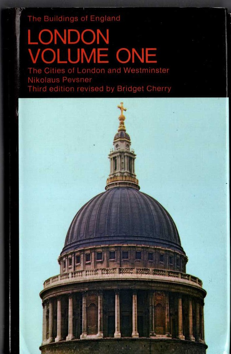LONDON Volume One: THE CITIES OF LONDON AND WESTMINSTER front book cover image