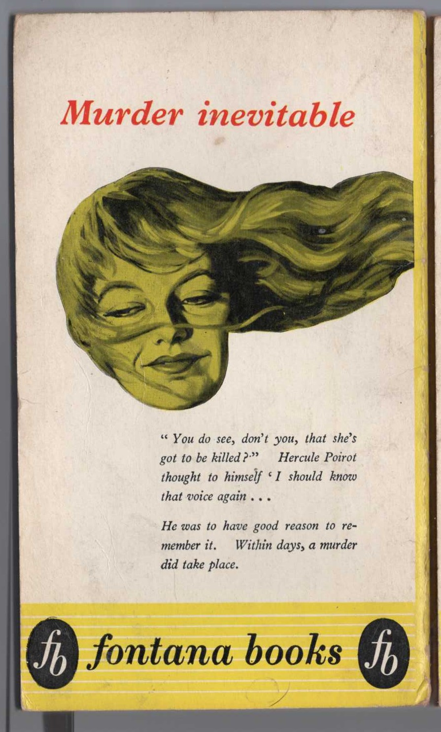 Agatha Christie  APPOINTMENT WITH DEATH magnified rear book cover image