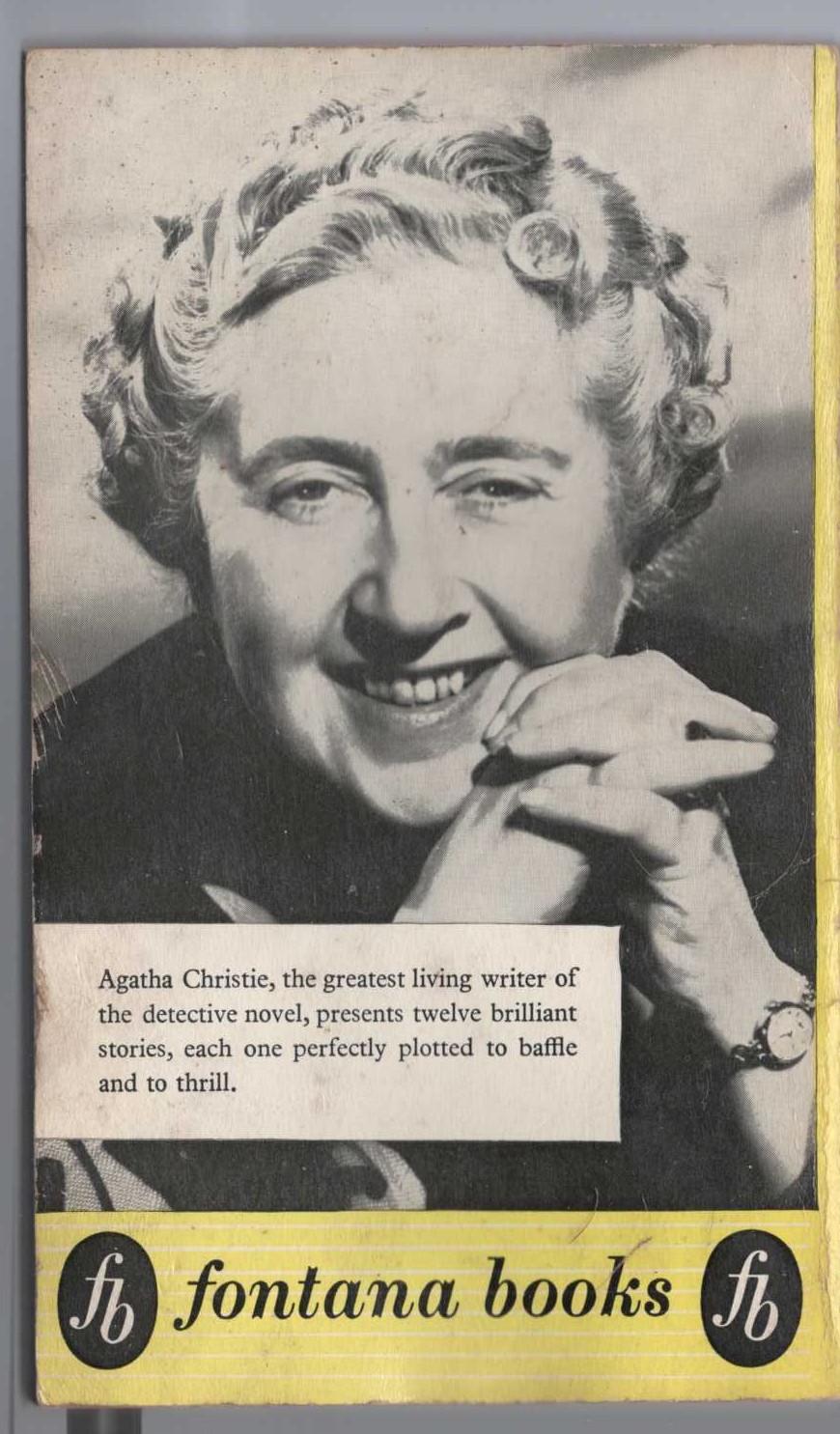 Agatha Christie  THE LISTERDALE MYSTERY magnified rear book cover image
