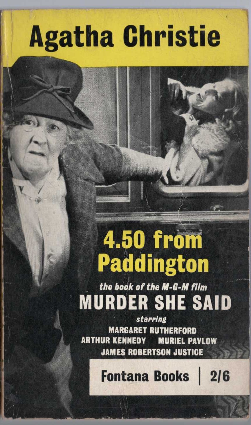 Agatha Christie  4.50 FROM PADDINGTON (Film: Murder She Said) front book cover image