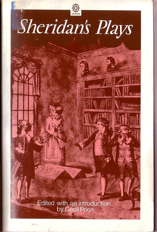 Richard Brinsley Sheridan  SHERIDAN'S PLAYS front book cover image