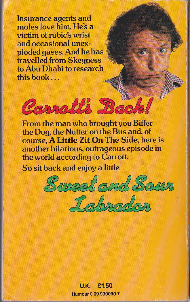 Jasper Carrott  SWEET AND SOUR LABRADOR magnified rear book cover image