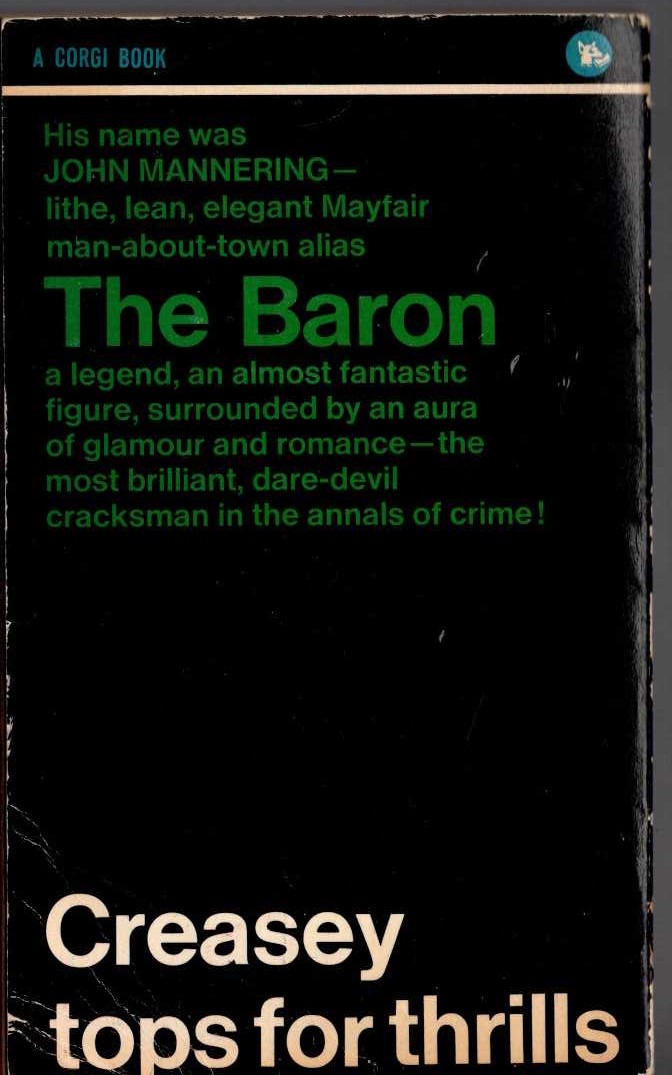 Anthony Morton  ALIAS THE BARON magnified rear book cover image