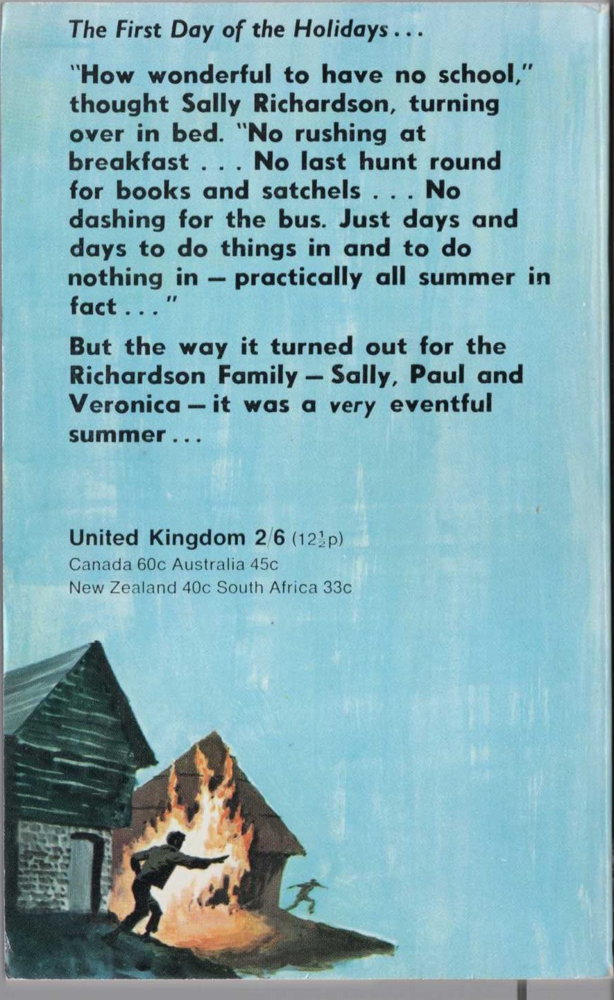 Malcolm Saville  ALL SUMMER THROUGH magnified rear book cover image
