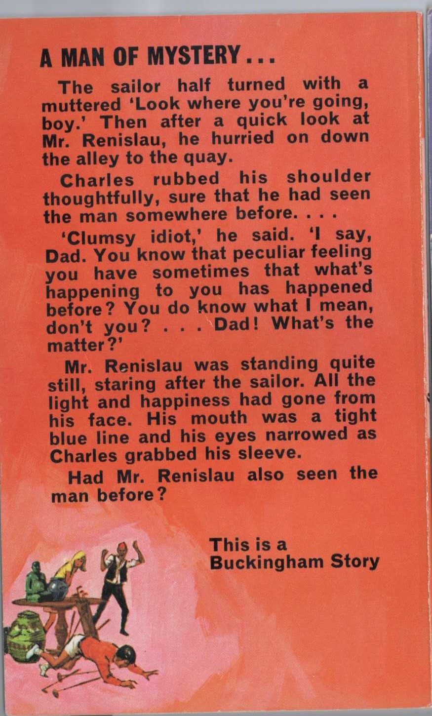 Malcolm Saville  THE BUCKINGHAMS AT RAVENSWYKE magnified rear book cover image