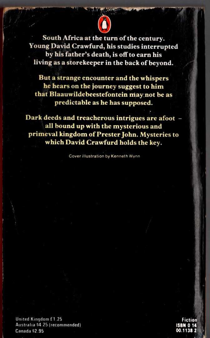 John Buchan  PRESTER JOHN magnified rear book cover image