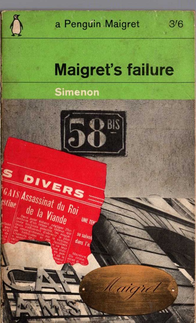 Georges Simenon  MAIGRET'S FAILURE front book cover image