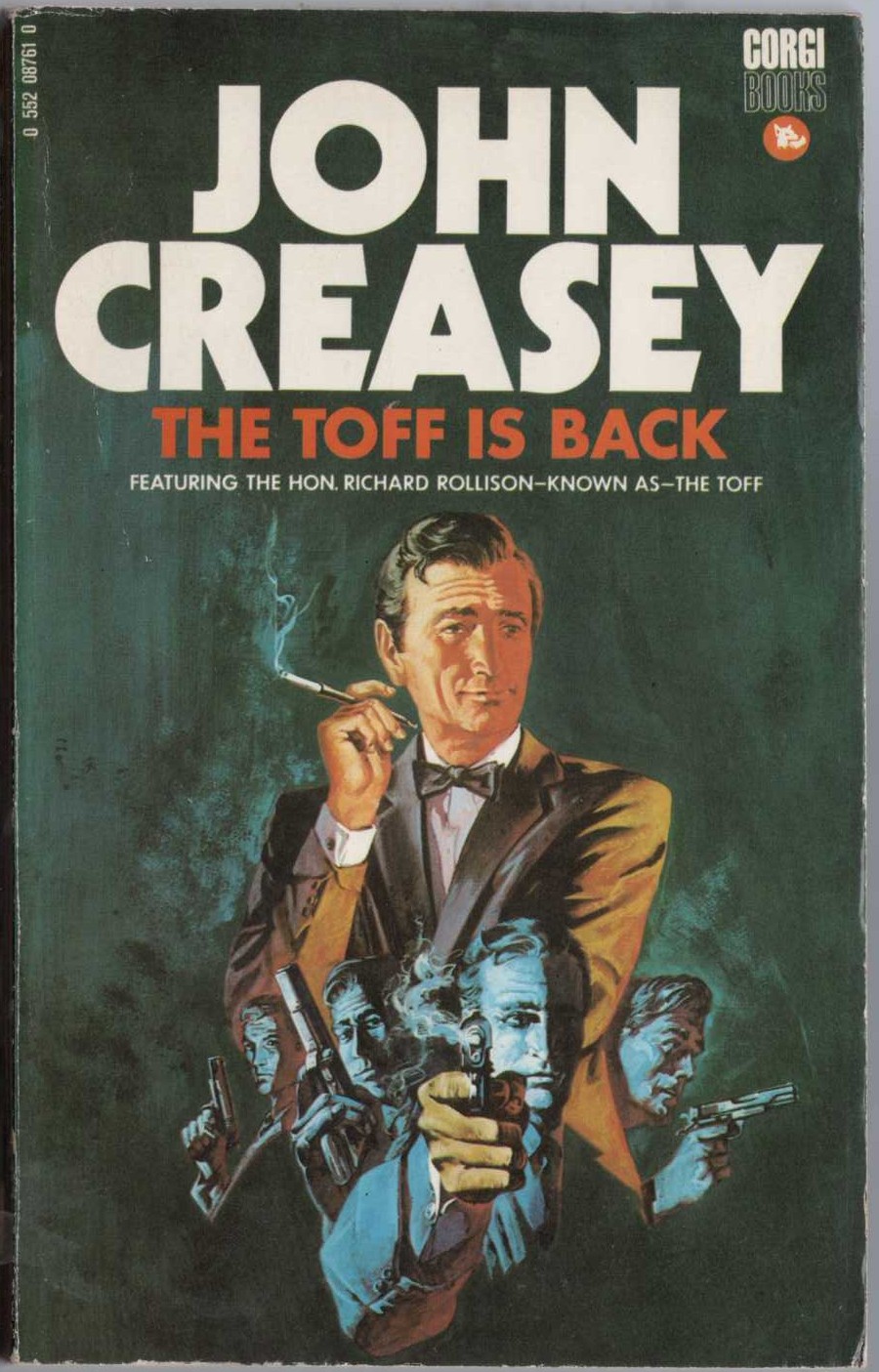 John Creasey  THE TOFF IS BACK front book cover image