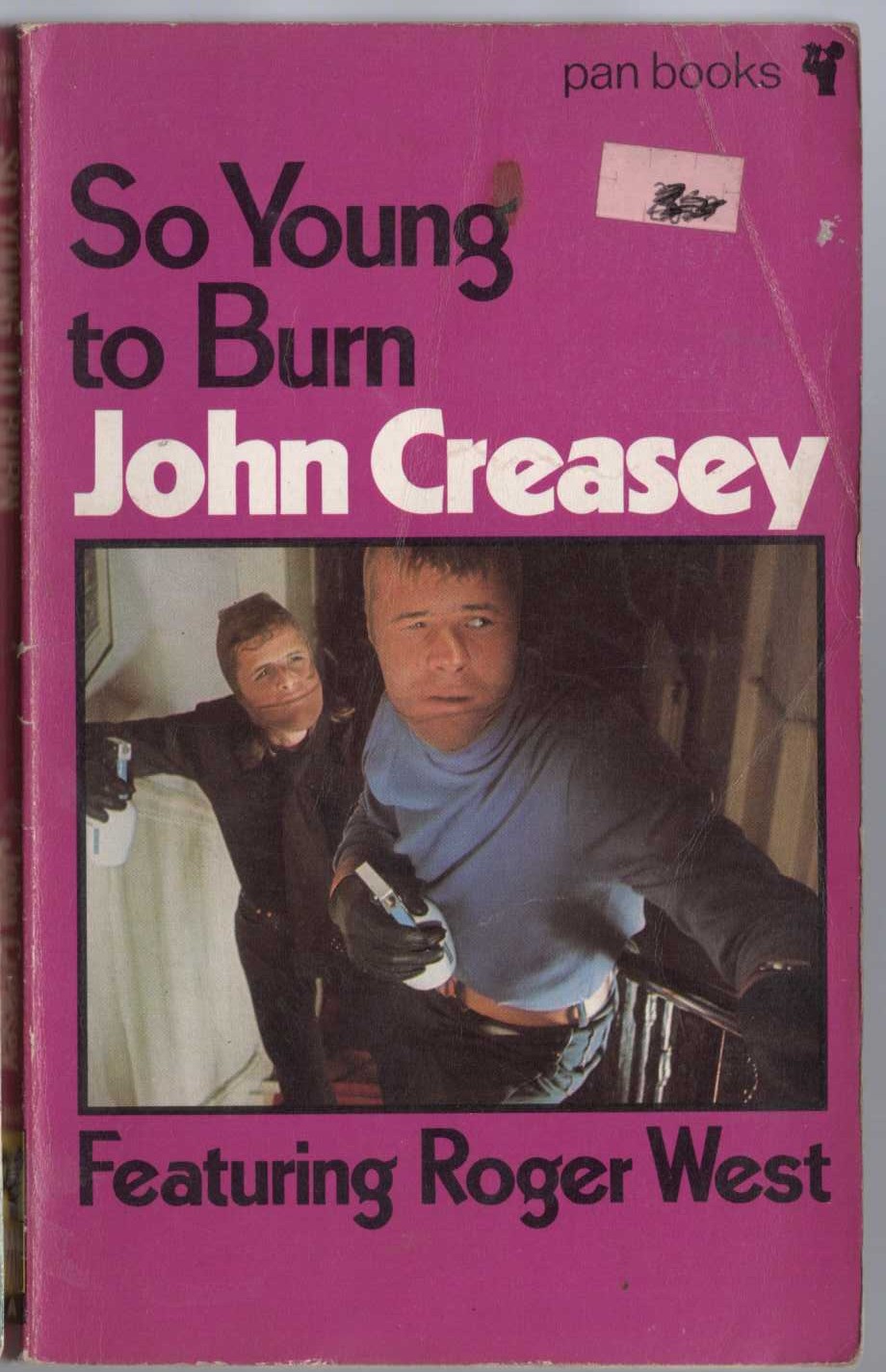 John Creasey  SO YOUNG TO BURN front book cover image