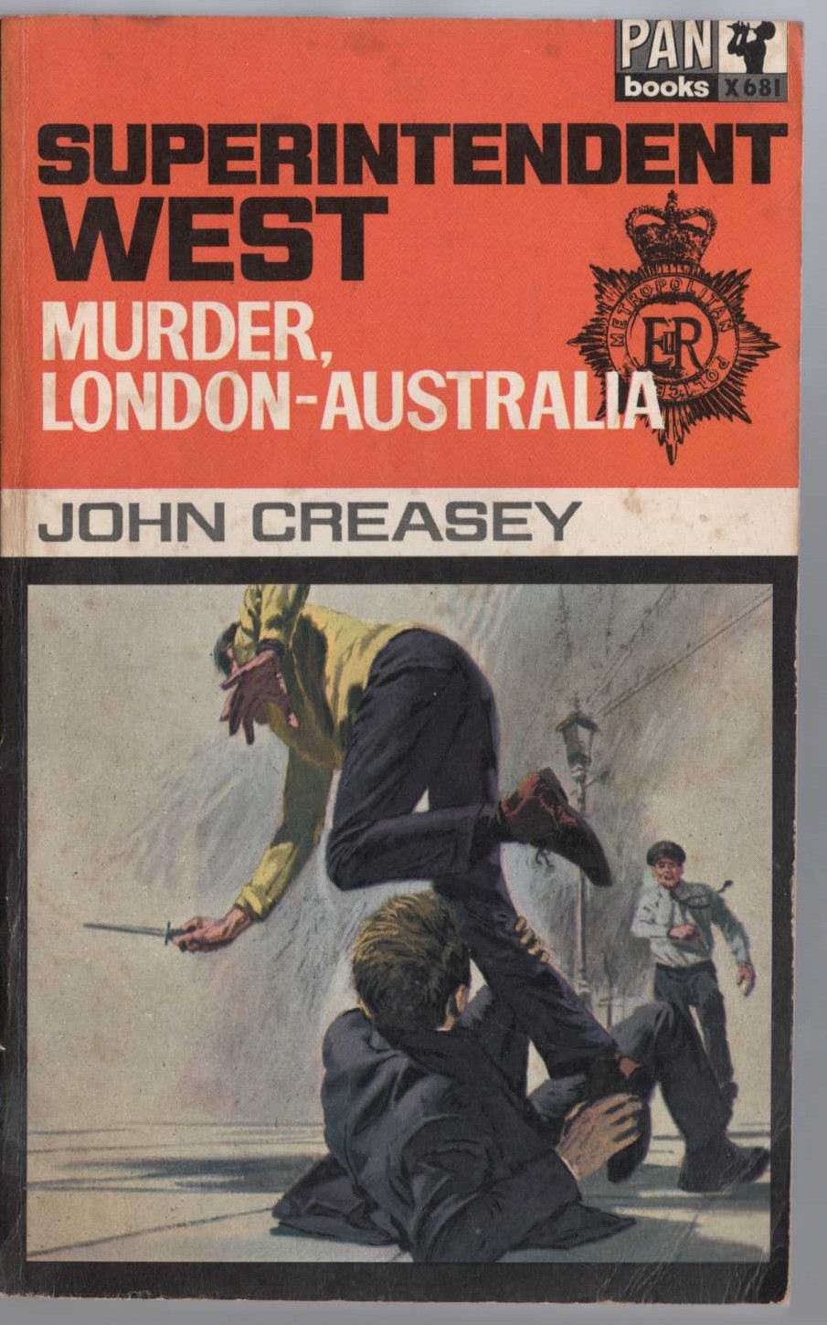 John Creasey  MURDER, LONDON - AUSTRALIA (Superintendent West) front book cover image
