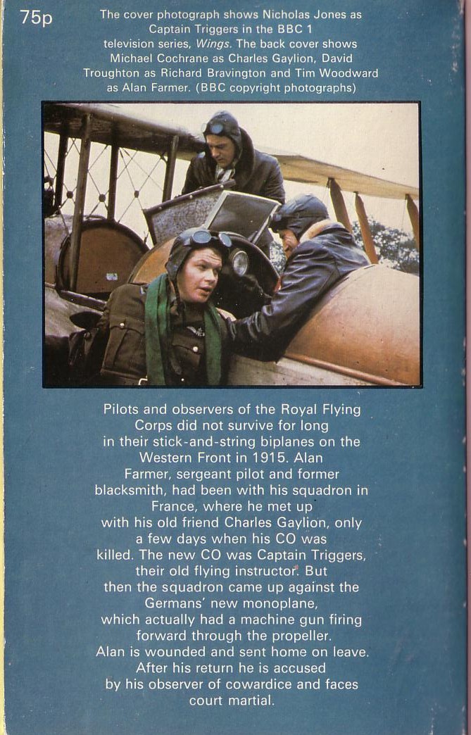 Barry Thomas  WINGS OVER ENEMY LINES magnified rear book cover image