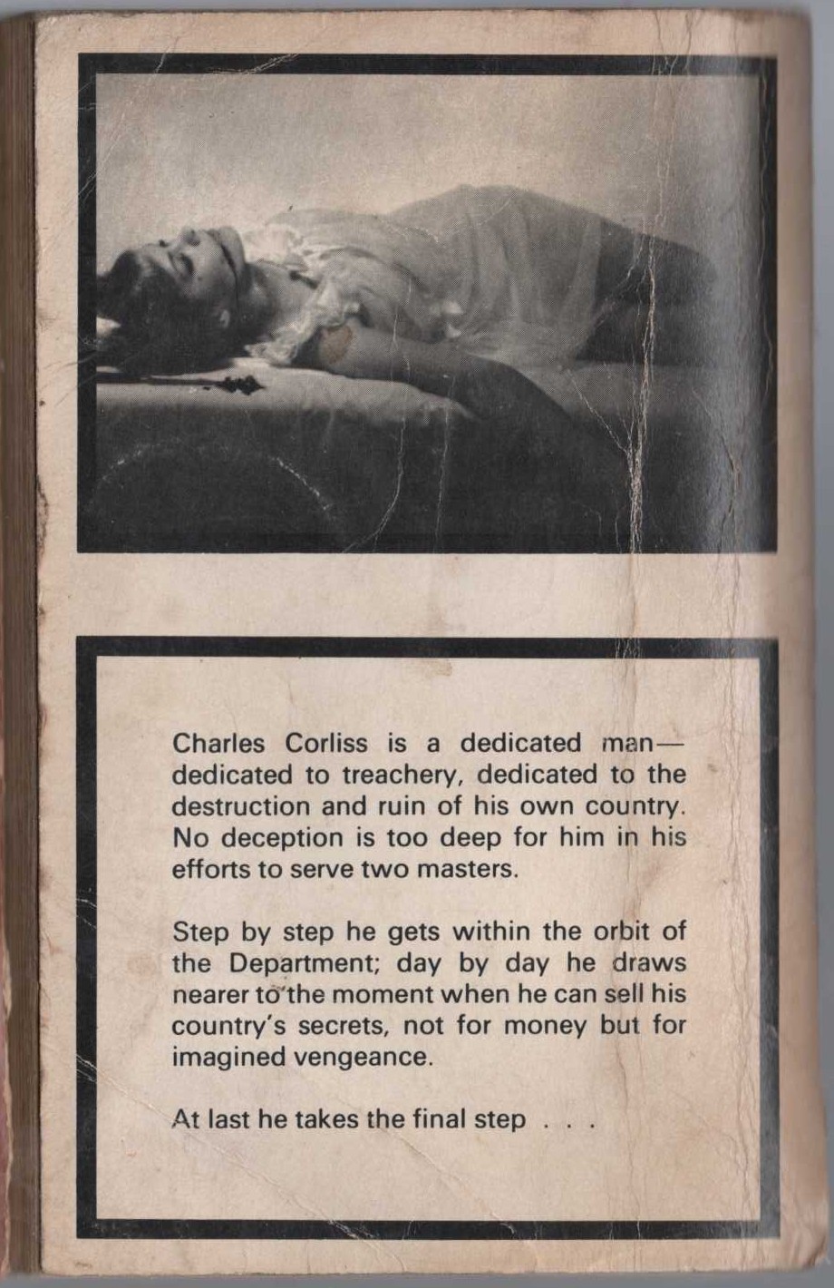 John Creasey  THE ENEMY WITHIN (Department Z) magnified rear book cover image