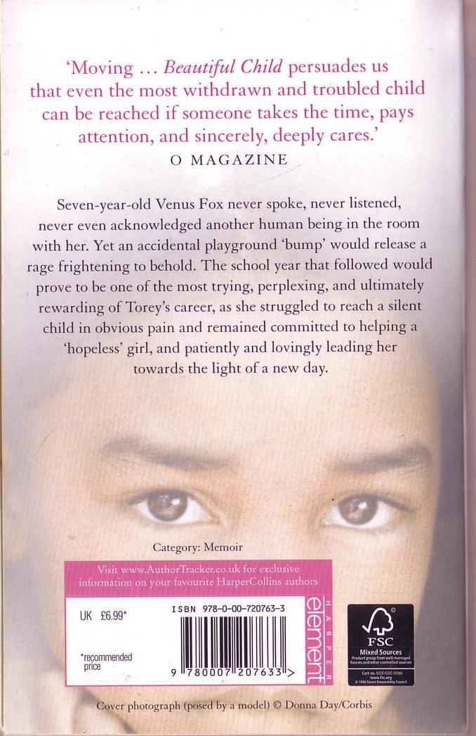 Torey Hayden  BEAUTIFUL CHILD magnified rear book cover image
