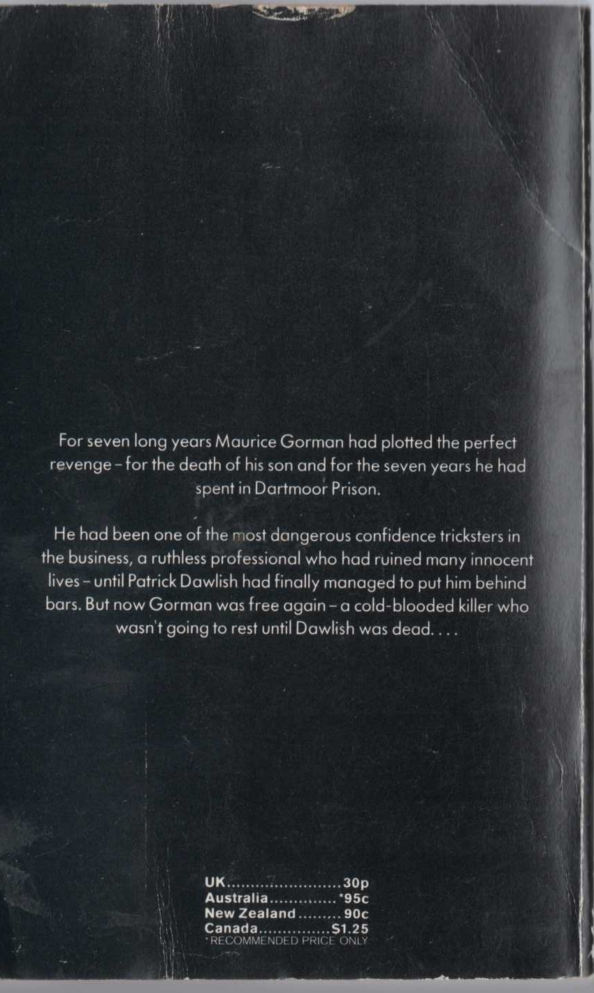 Gordon Ashe  DEATH ON THE MOVE magnified rear book cover image