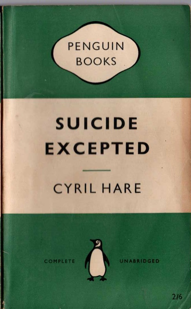 Cyril Hare  SUICIDE EXCEPTED front book cover image