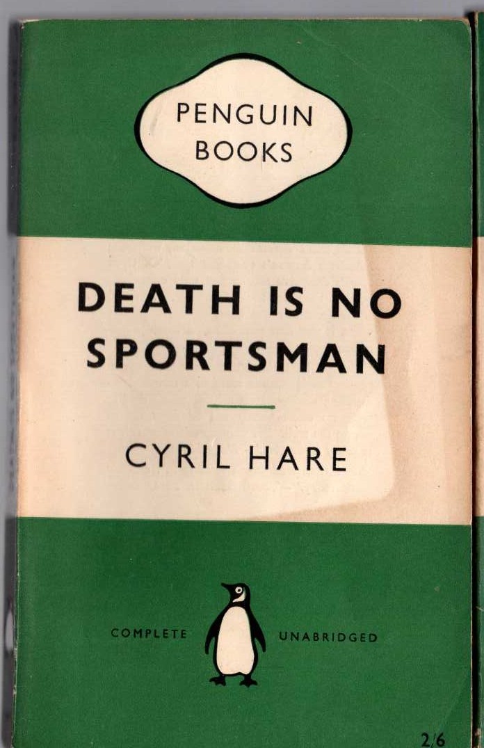 Cyril Hare  DEATH IS NO SPORTSMAN front book cover image