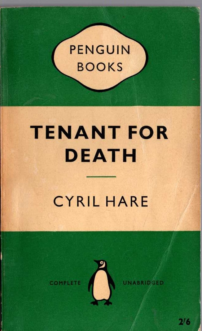 Cyril Hare  TENANT FOR DEATH front book cover image