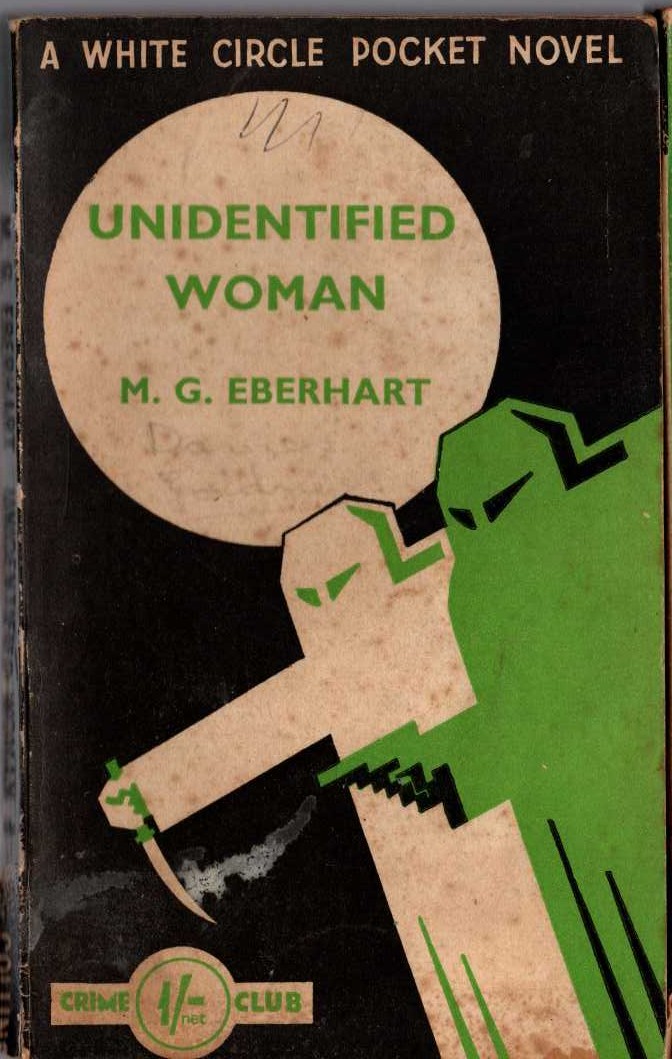 Mignon G. Eberhart  UNIDENTIFIED WOMAN front book cover image