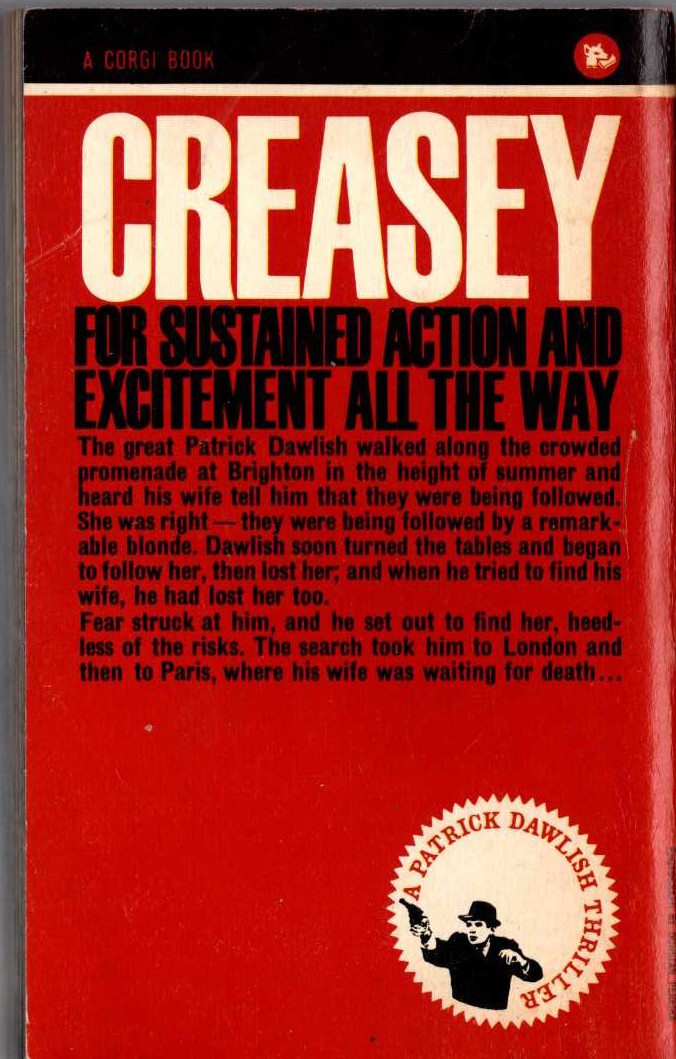 Gordon Ashe  WAIT FOR DEATH magnified rear book cover image