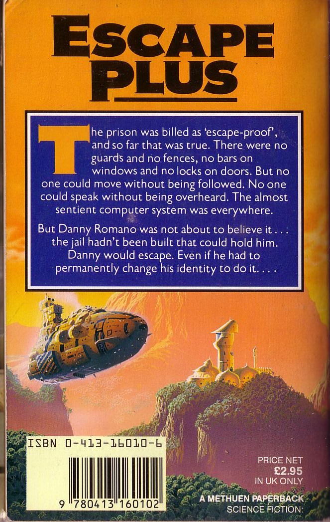 Ben Bova  ESCAPE PLUS magnified rear book cover image