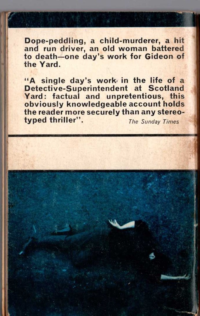 J.J. Marric  GIDEON'S DAY magnified rear book cover image