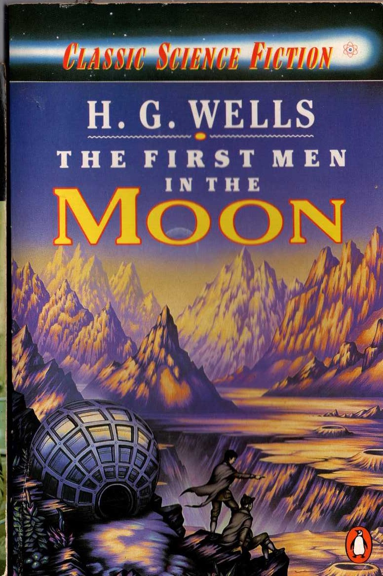 H.G. Wells  THE FIRST MEN IN THE MOON front book cover image