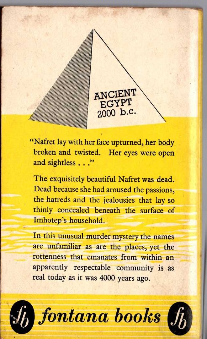 Agatha Christie  DEATH COMES AS THE END magnified rear book cover image