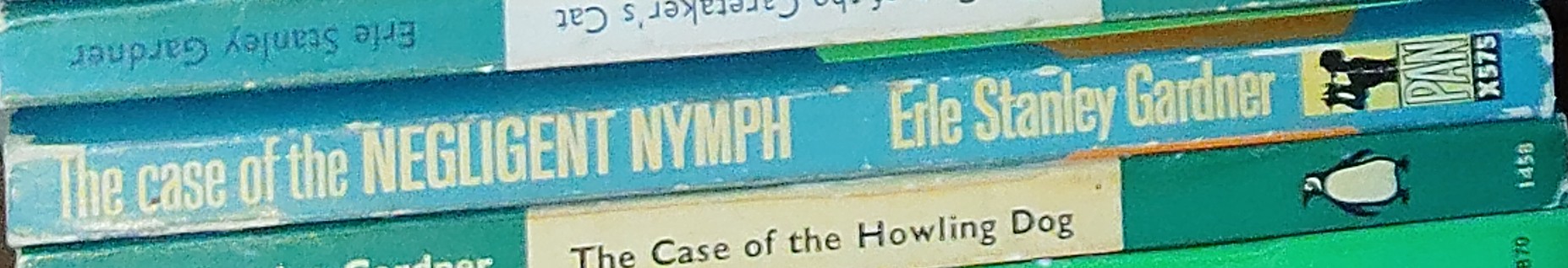 Erle Stanley Gardner  THE CASE OF THE NEGLIGENT NYMPH spine of book image