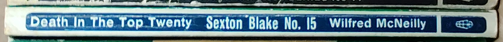Wilfred McNeilly  DEATH IN THE TOP TWENTY (Sexton Blake) spine of book image