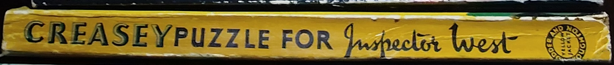 John Creasey  PUZZLE FOR INSPECTOR WEST spine of book image