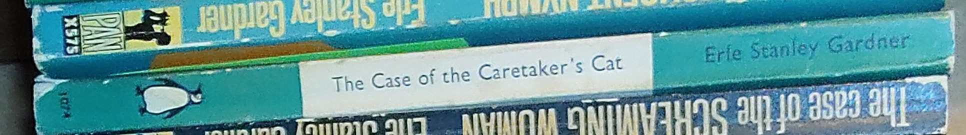 Erle Stanley Gardner  THE CASE OF THE CARETAKER'S CAT spine of book image
