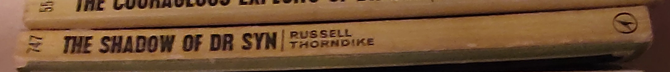 Russell Thorndike  THE SHADOW OF DOCTOR SYN spine of book image