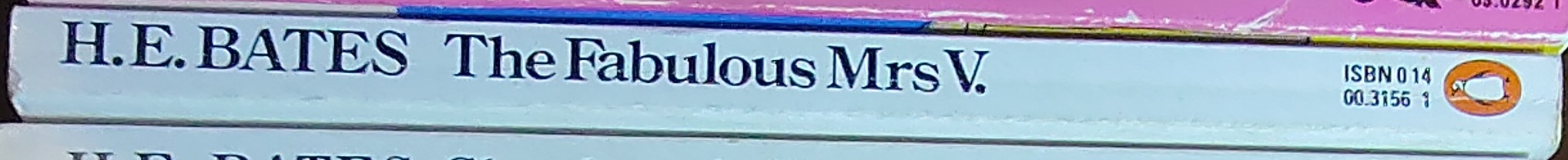 H.E. Bates  THE FABULOUS MRS V. spine of book image