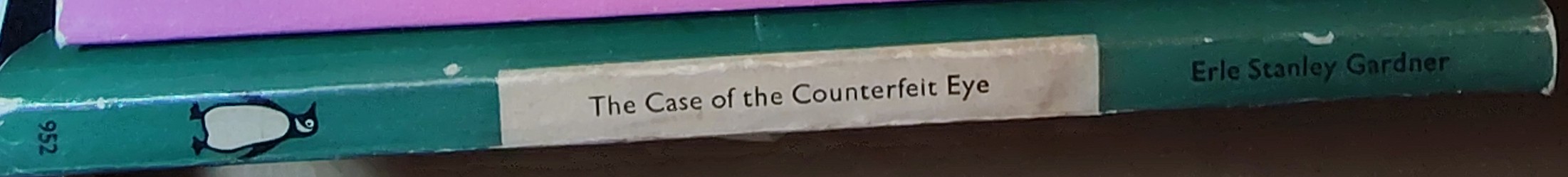 Erle Stanley Gardner  THE CASE OF THE COUNTERFEIT EYE spine of book image