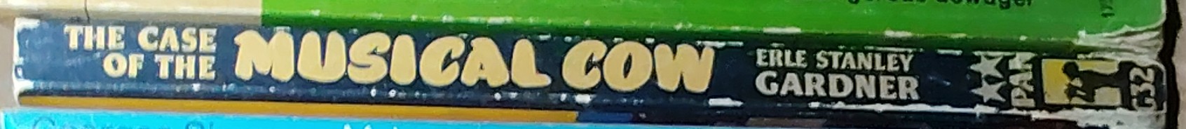 Erle Stanley Gardner  THE CASE OF THE MUSICAL COW spine of book image