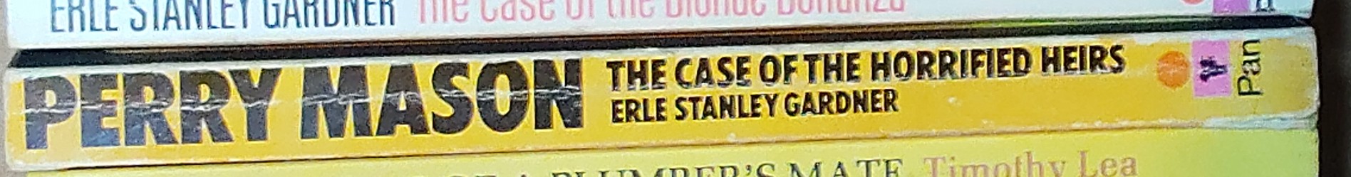 Erle Stanley Gardner  THE CASE OF THE HORRIFIED HEIRS spine of book image