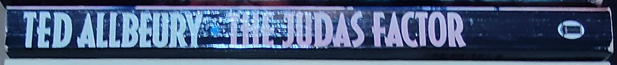 Ted Allbeury  THE JUDAS FACTOR spine of book image